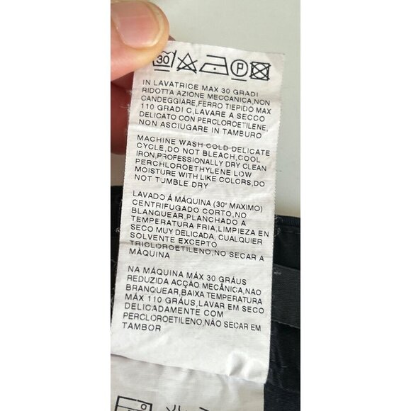 WEEKEND MAX MARA Cropped Straight Leg Pants Stretch Cotton Black Size 14 - Picture 9 of 10